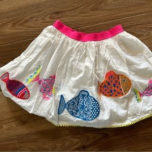 Boden Fish Appliqué Skirt